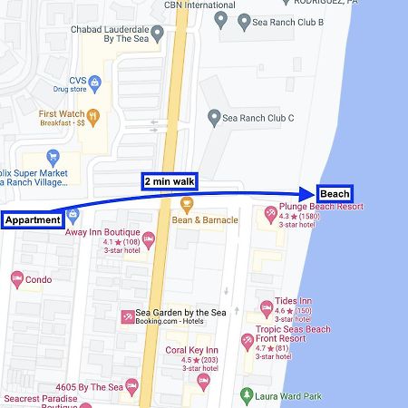Great Location Condo 2 Min Walk From The Beach ฟอร์ต ลอเดอร์เดล ภายนอก รูปภาพ
